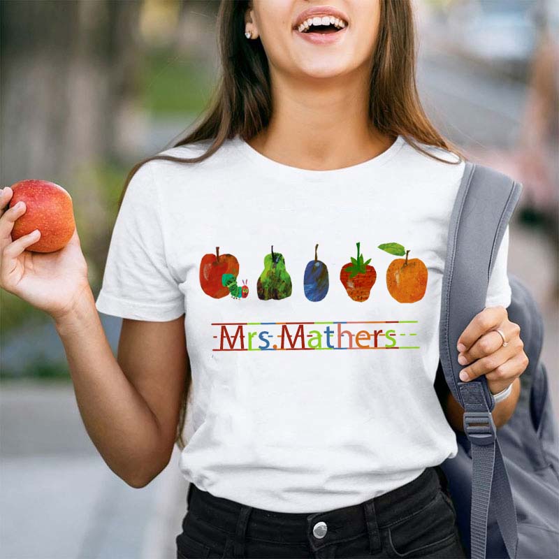 Personalized Name The Very Hungry Caterpillar Teacher T-Shirt