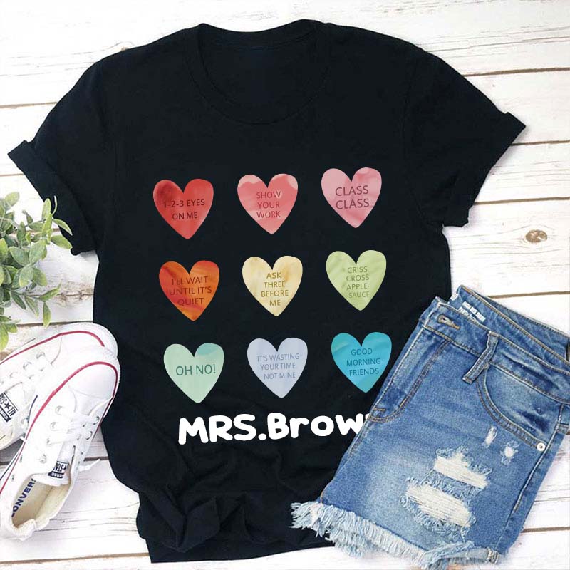 Personalized Show Your Work Teacher T-Shirt