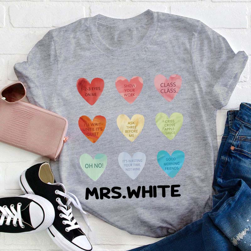 Personalized Show Your Work Teacher T-Shirt