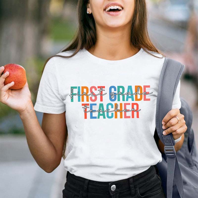 Personalized Grade Teacher T-Shirt