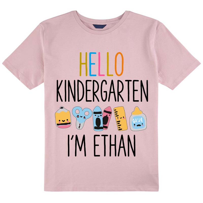 Personalized Hello I'm Kids T-Shirt