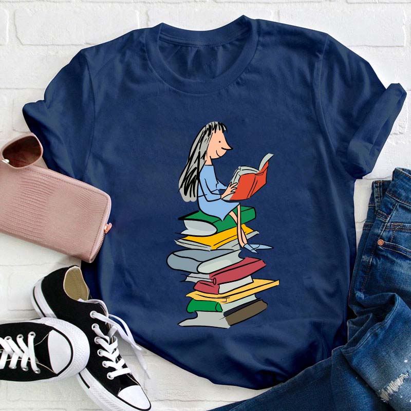 Bookworm Girl Gift Matilda Roald Dahl T-Shirt