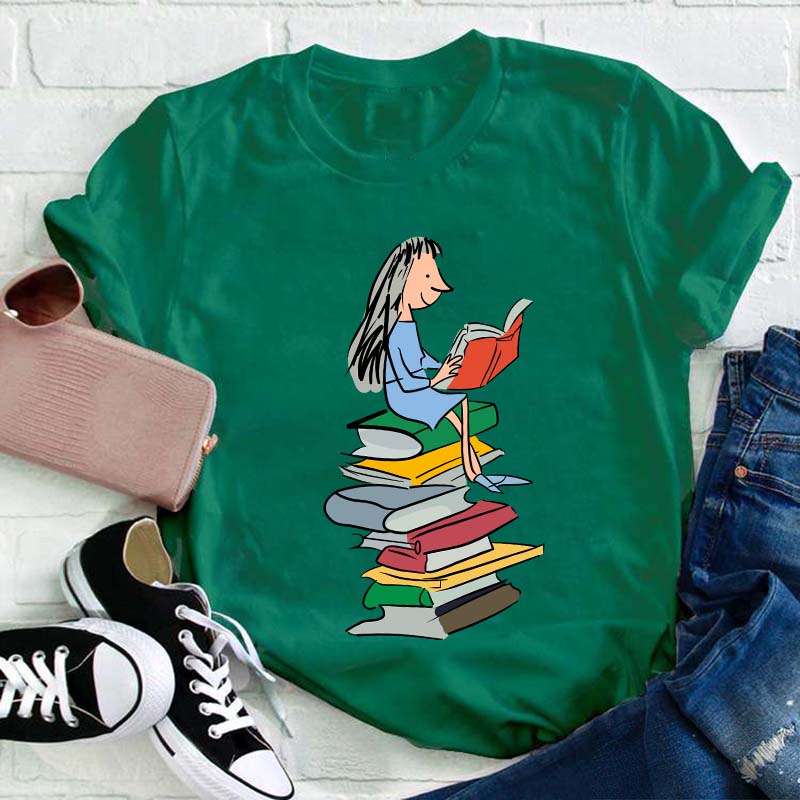 Bookworm Girl Gift Matilda Roald Dahl T-Shirt