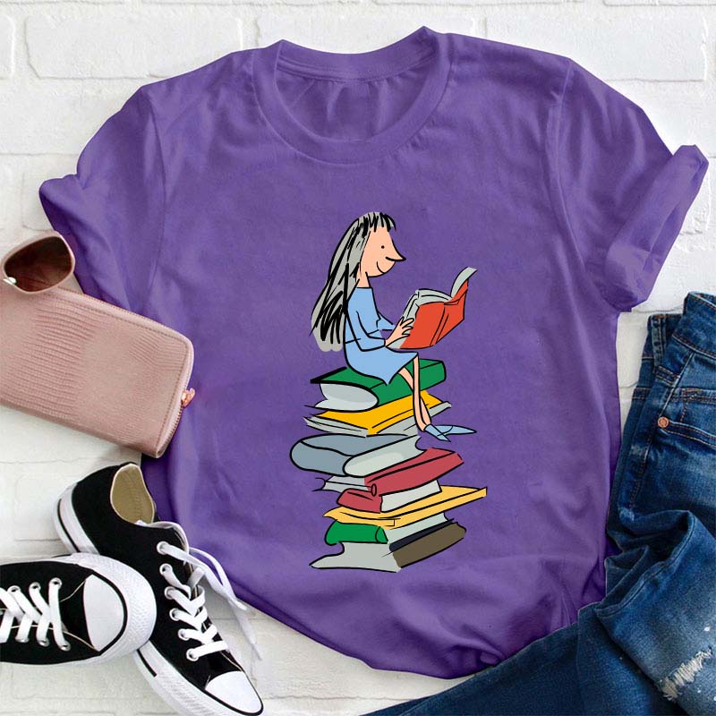 Bookworm Girl Gift Matilda Roald Dahl T-Shirt