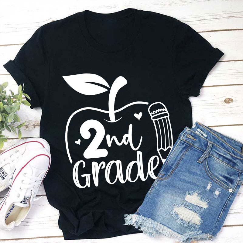 Personalized Apple Pencil Teacher T-Shirt