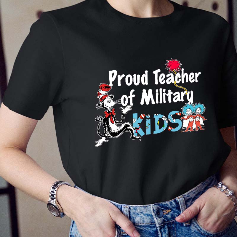 Proud Teacher Of Military Kids T-Shirt