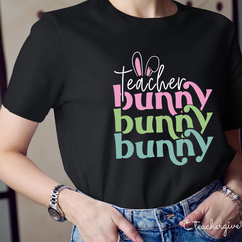 Hoppy Bunny Teacher T-Shirt