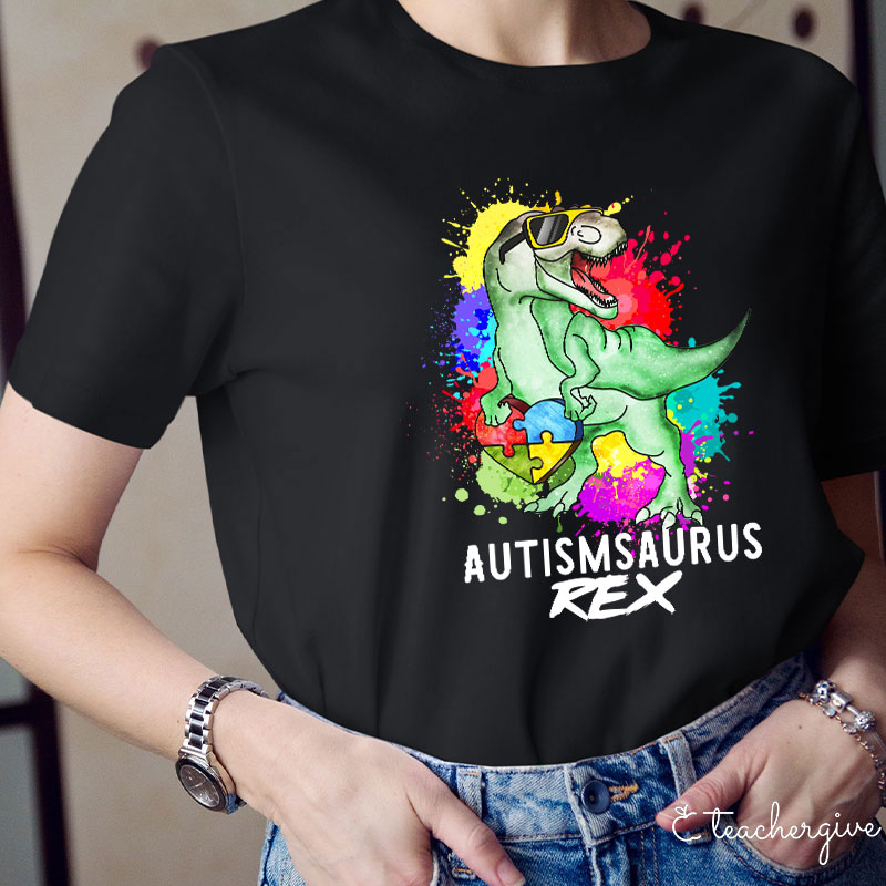 Autismsaurus Teacher T-Shirt