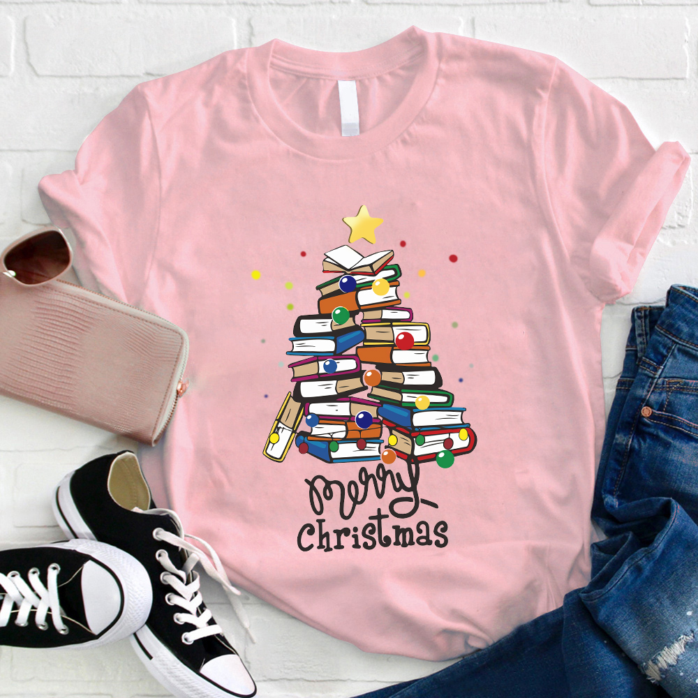 Merry Christmas Books T-Shirt