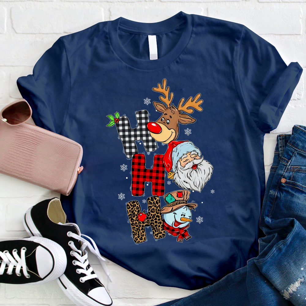 HO HO HO The Happy Snowman  Teacher T-Shirt