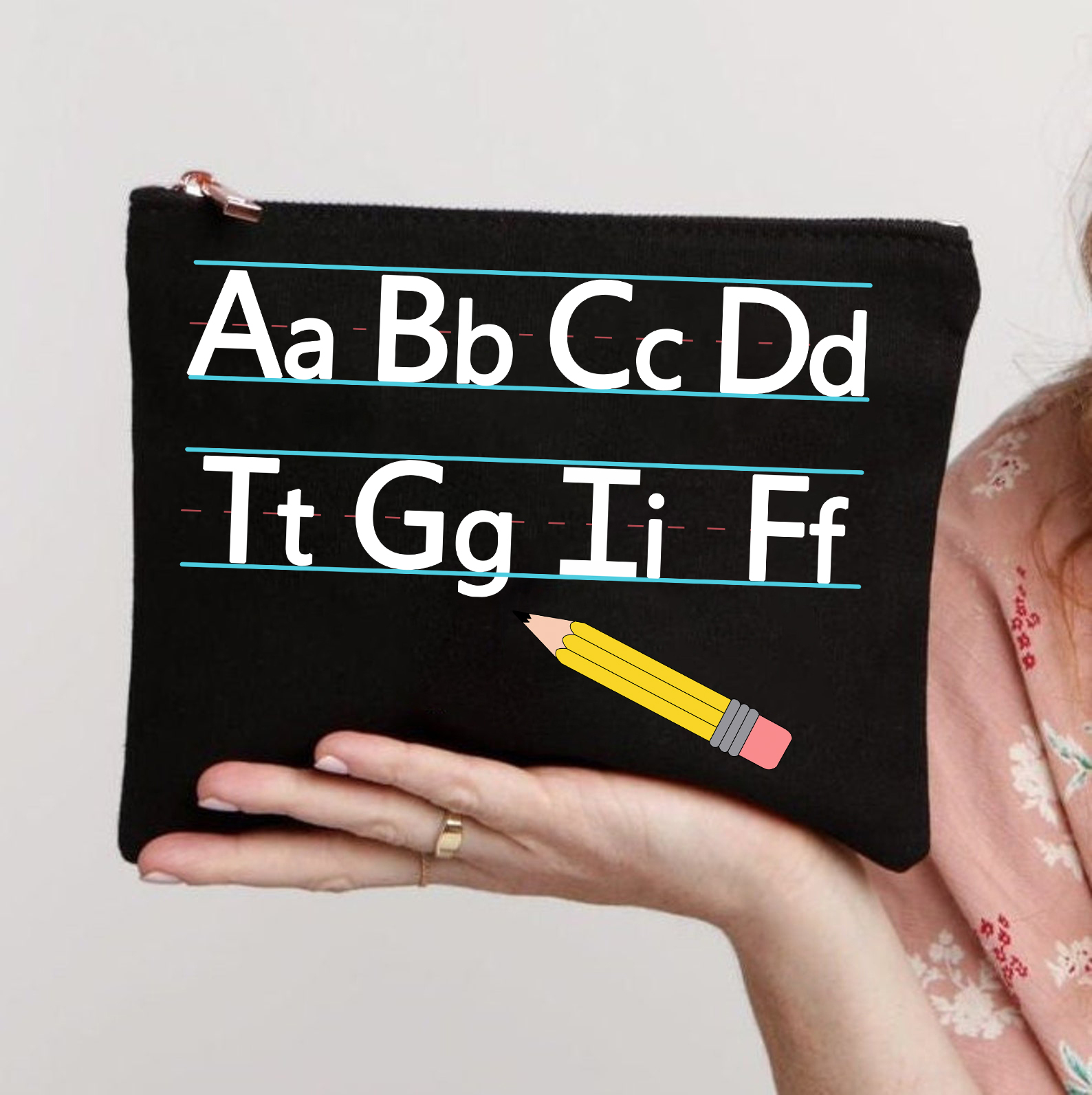 ABCD Teacher Makeup Bag