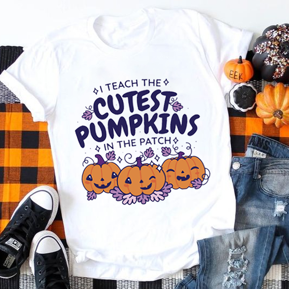 I Teach The Cutest Pumpkins In The Patch Cute Pumpkin T-Shirt