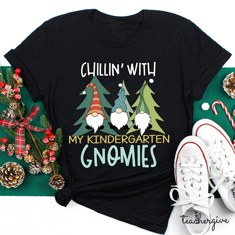 Personalized Chilling With My Beloved Gnomies Teacher T-Shirt