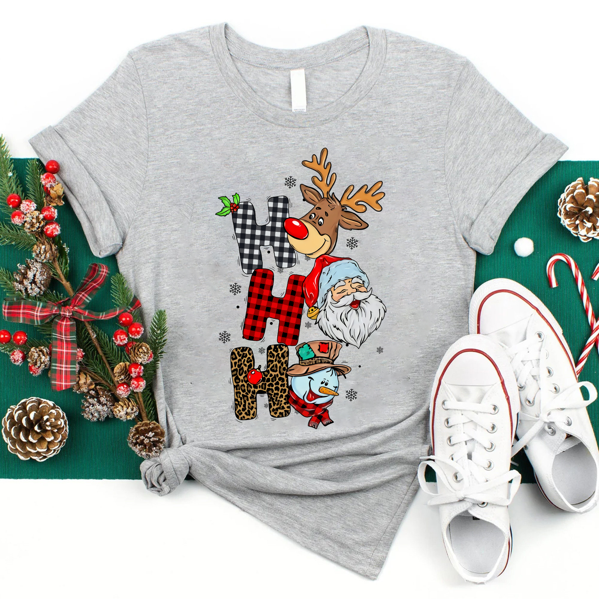 HO HO HO The Happy Snowman  Teacher T-Shirt