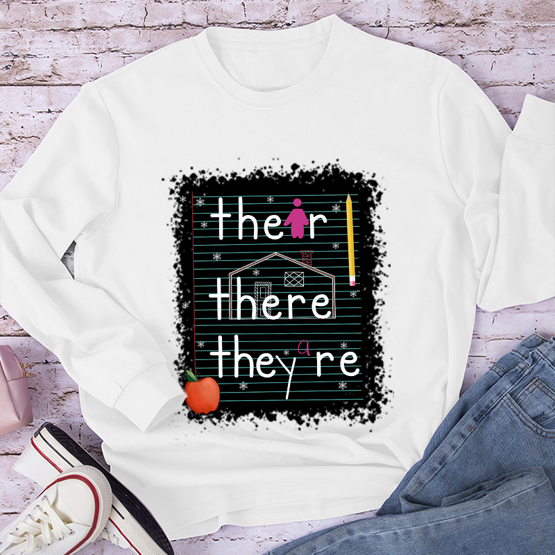 Their There They Are Book Long Sleeve T-Shirt