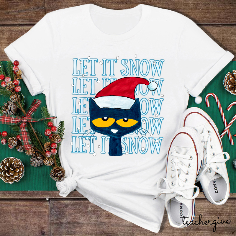 HO HO HO Let It Snow Teacher T-Shirt