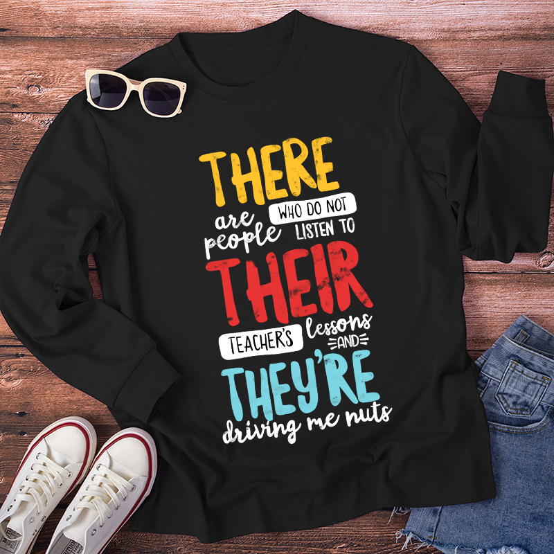 There Thier They're Long Sleeve T-Shirt