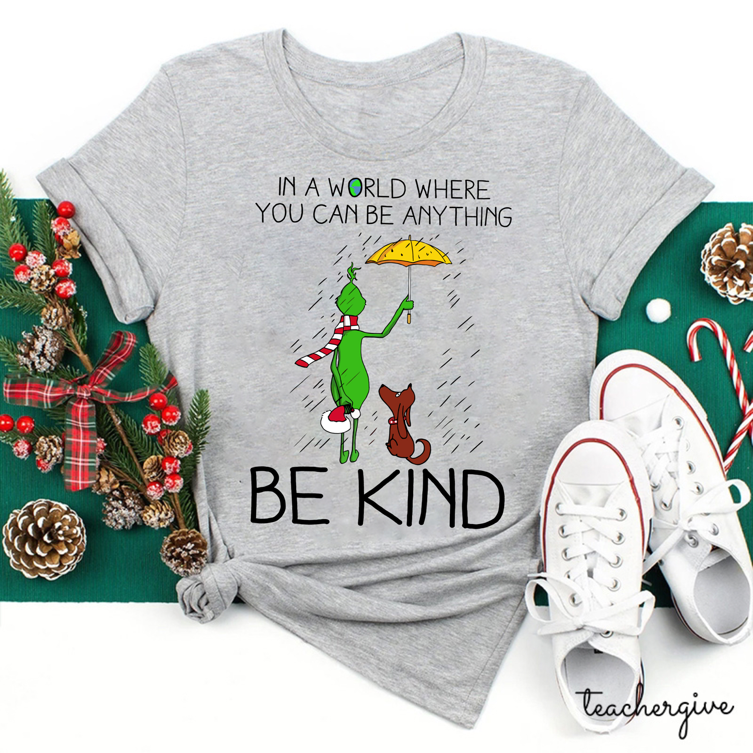 In A World Where You Can Be Anything Be Kind Teacher T-Shirt