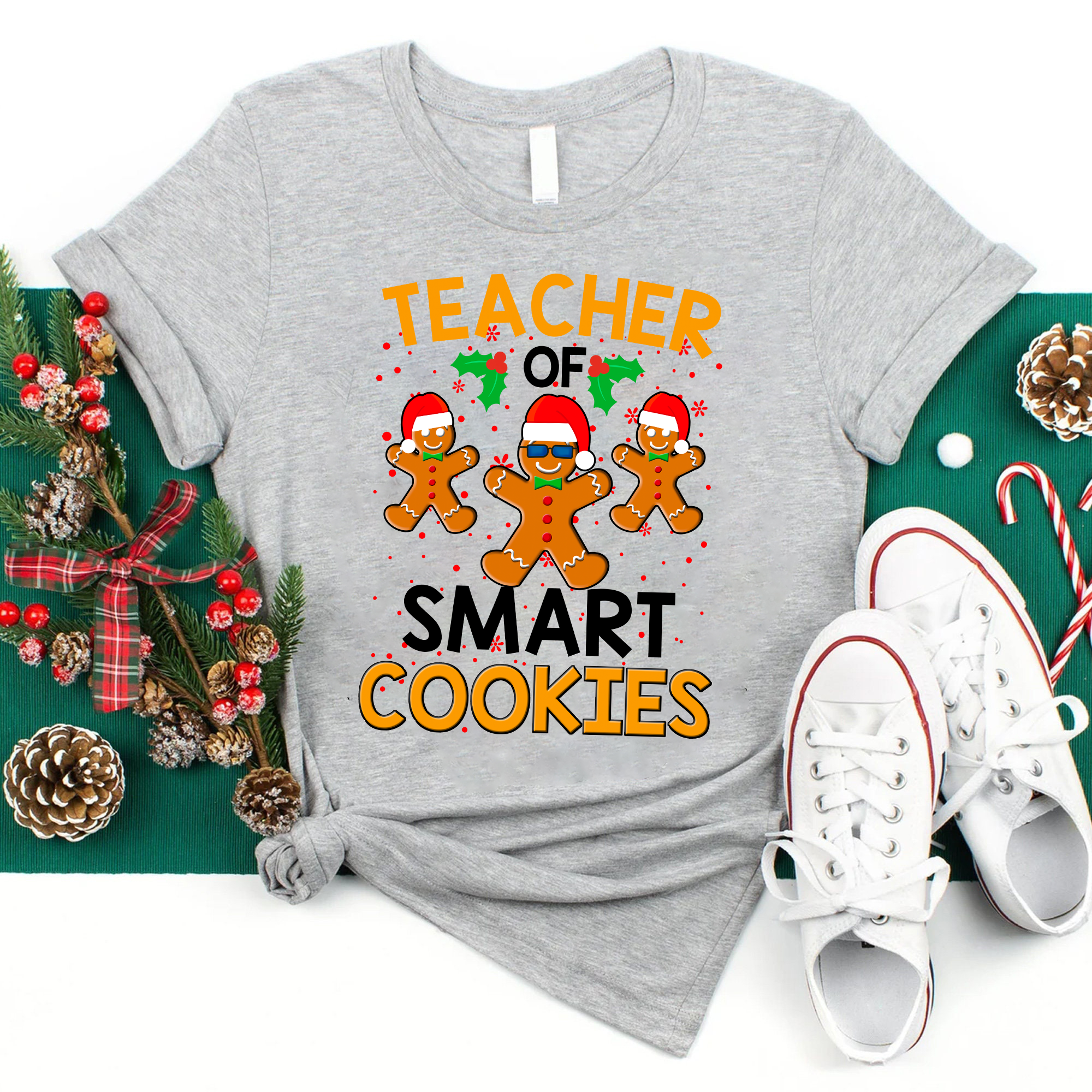 Christmas Teacher Of Smart Cookies T-Shirt