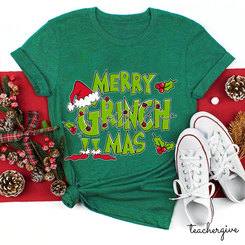 Merry Grinchmas Teacher T-Shirt