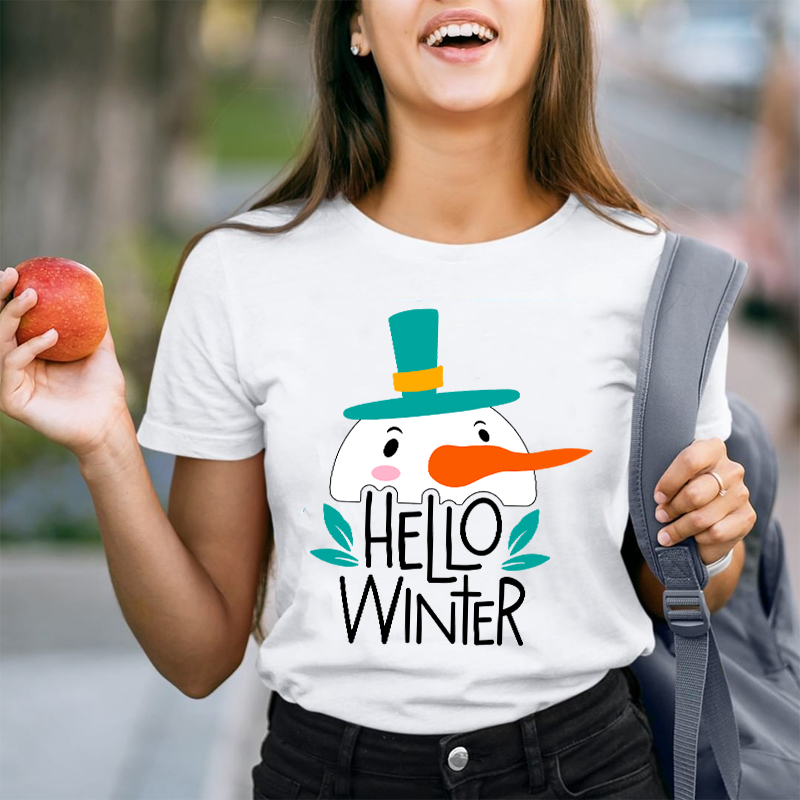 Hello Winter Long Time No See Teacher T-Shirt