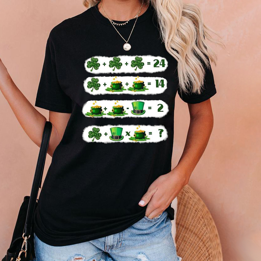 Fun Green Math Problem T-Shirt