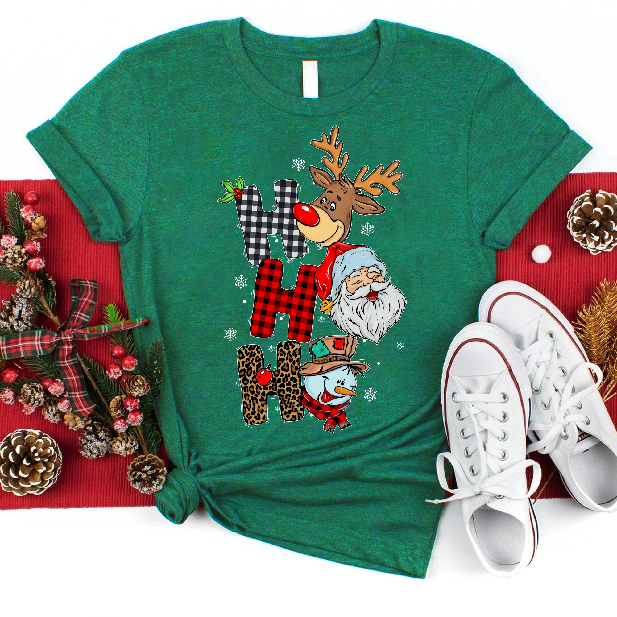 HO HO HO The Happy Snowman  Teacher T-Shirt