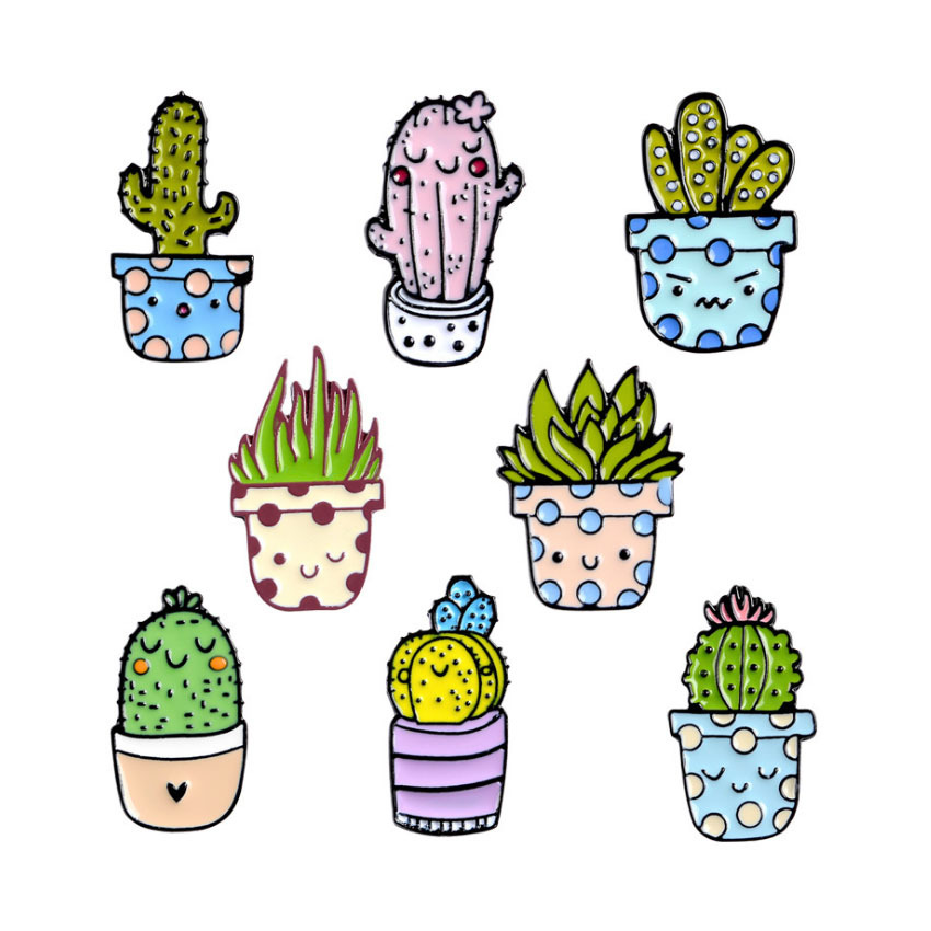 Cactus Friends Pin Set