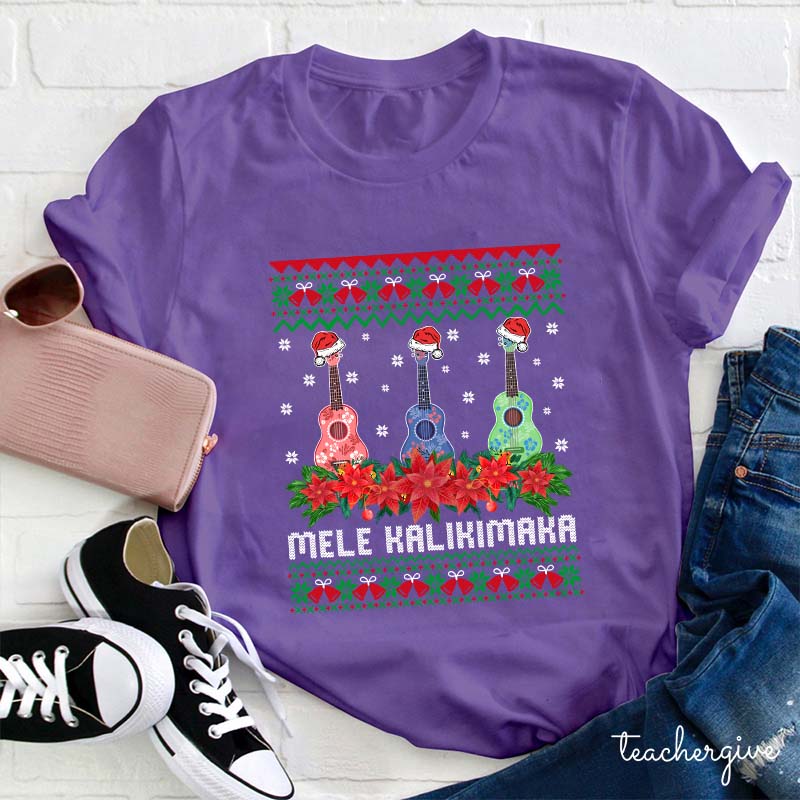 Mele Kalikimaka  Teacher T-Shirt