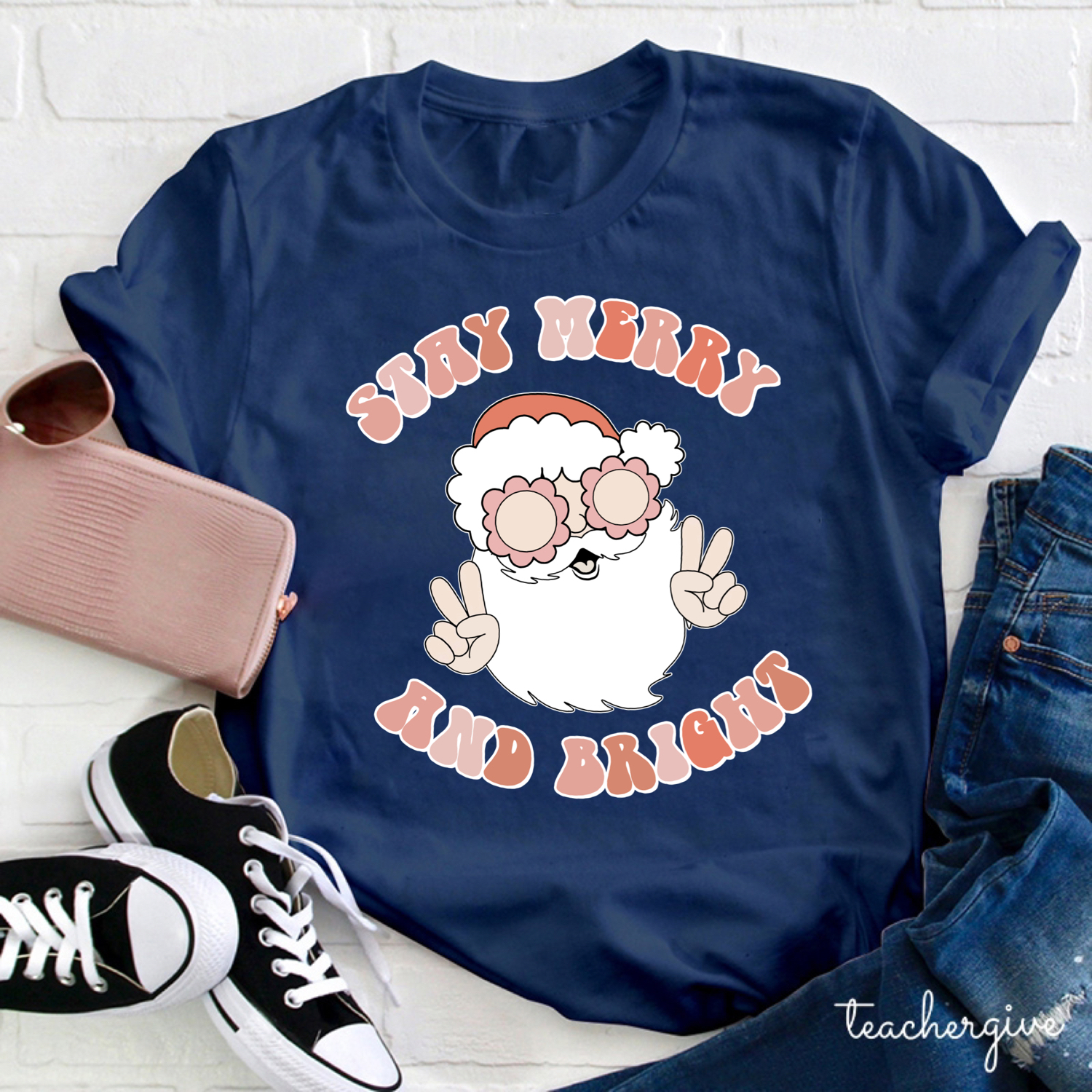 Stay Merry And Bright Teacher T-Shirt