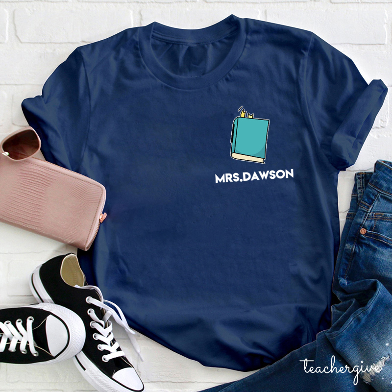 Personalized Read More Book Teacher Name Teacher T-shirt
