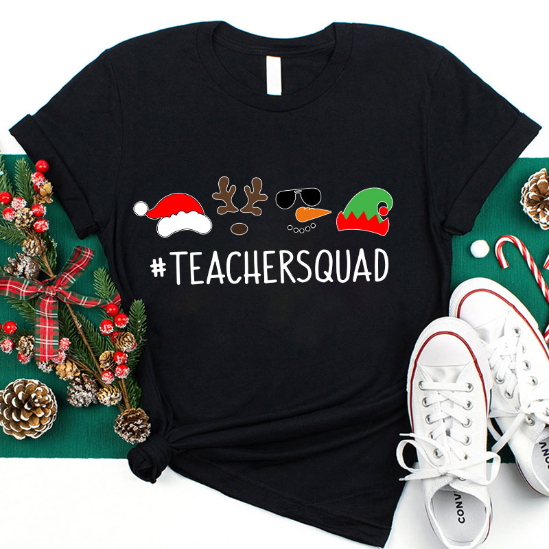 Christmas Vibes Teachersquad Teacher T-Shirt