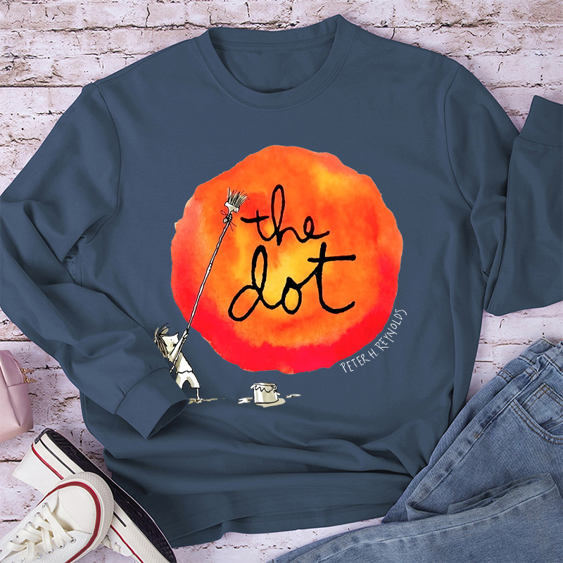 Draw A Dot Teacher Long Sleeve T-Shirt