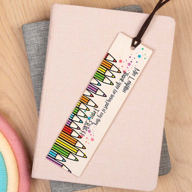 Personalized Thank You For Being Part Of My Story Colorful Pencils  Bookmark