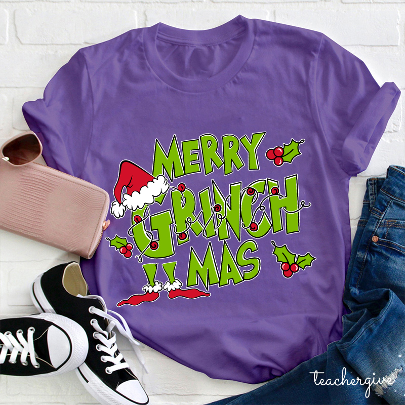 Merry Grinchmas Teacher T-Shirt
