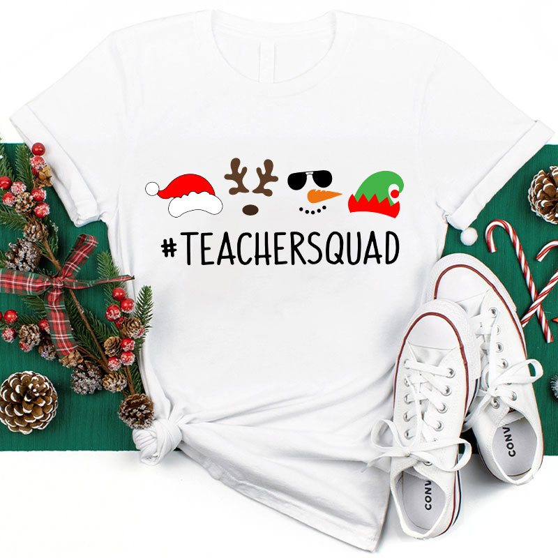 Christmas Vibes Teachersquad Teacher T-Shirt