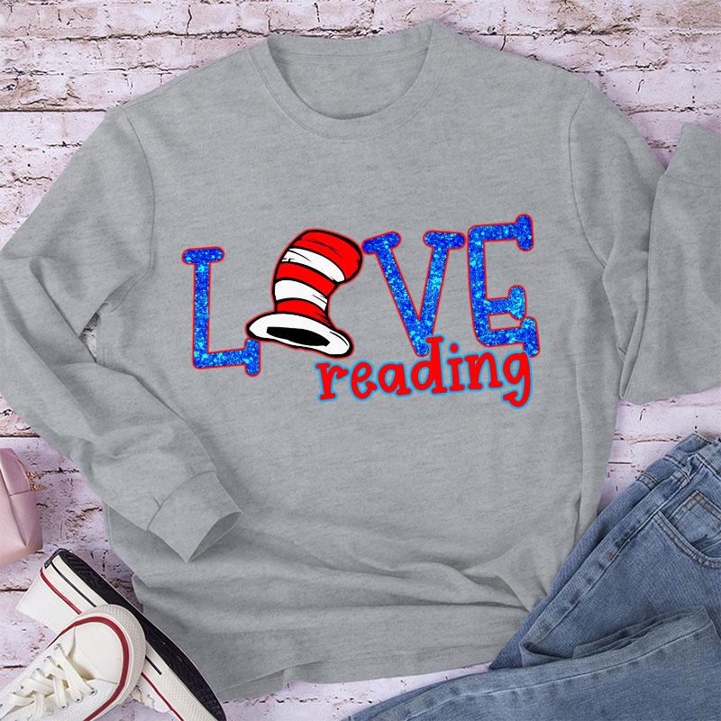 Love Reading Red Hat Long Sleeve T-Shirt