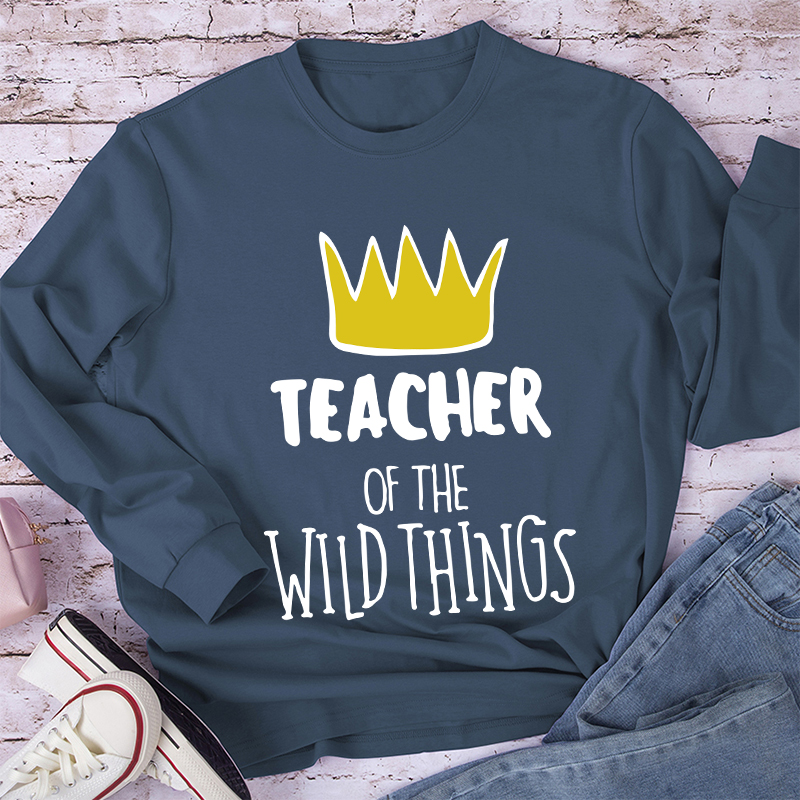 Teacher Of The Wild Things Crown Long Sleeve T-Shirt