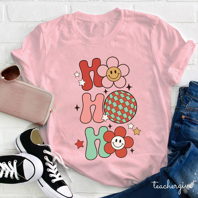 Ho Ho Ho It's Christmas Ball Time Teacher T-Shirt