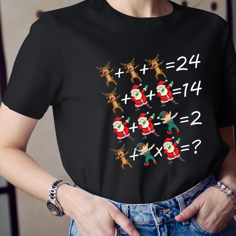 Christmas Vibes Mathematics Teacher T-Shirt