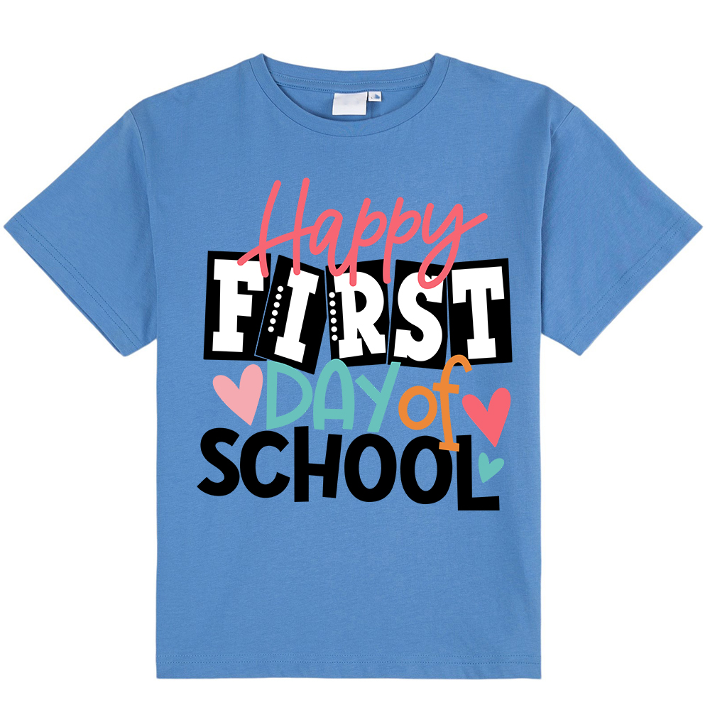 Happy First Day Of School Heart Kids T-Shirt