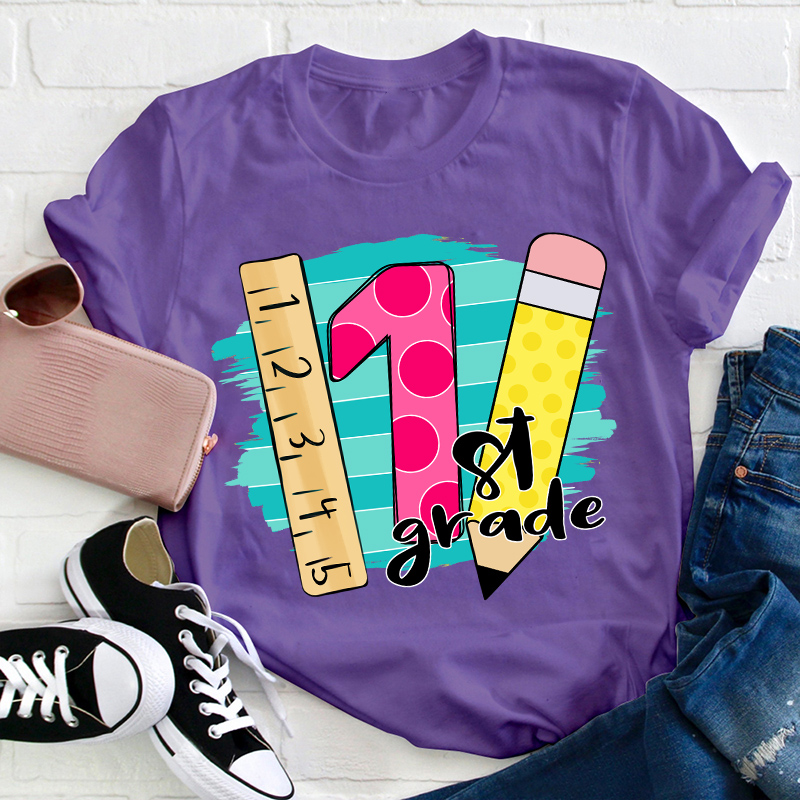 Personalized Kindergarten K Ruler Pencil T-Shirt