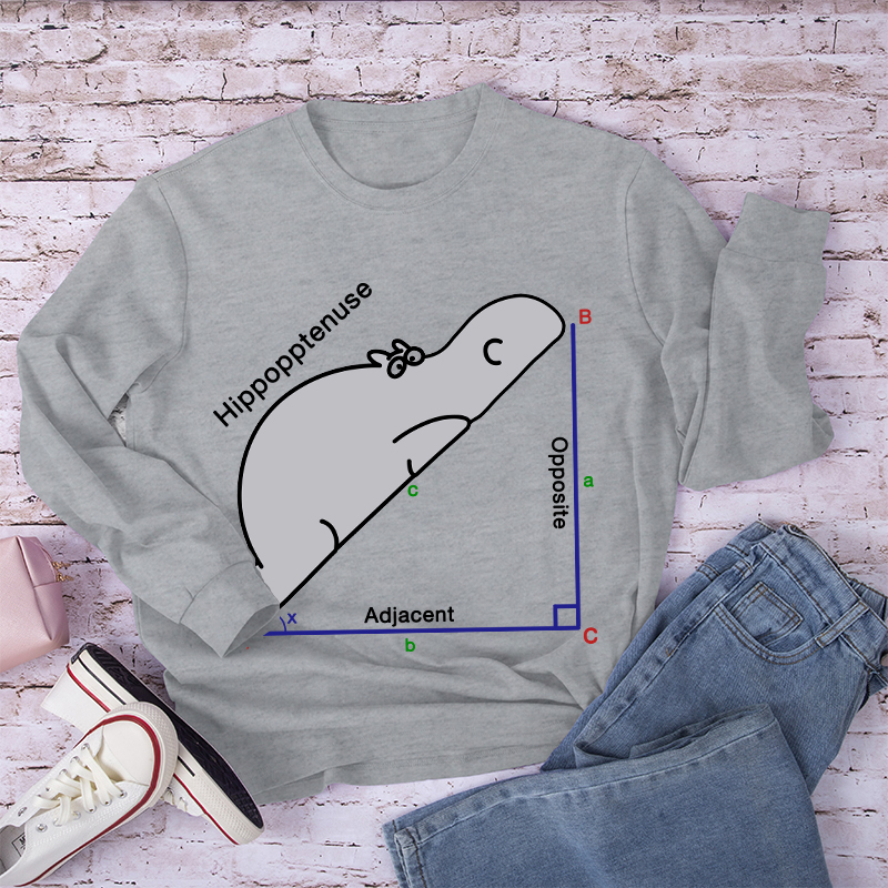 Hippopotenuse Long Sleeve T-Shirt