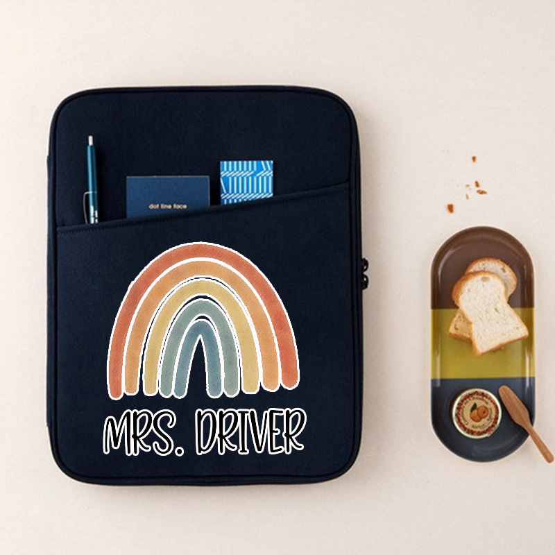 Personalized Colorful Rainbow Teacher 13" MacBook Case