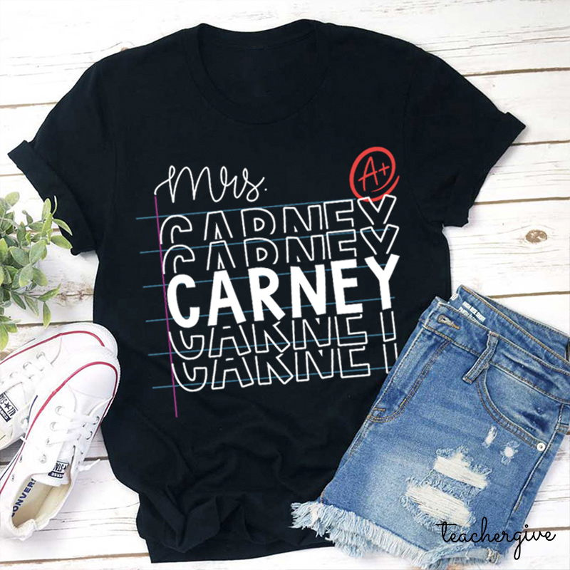 Personalized Teacher Name T-Shirt