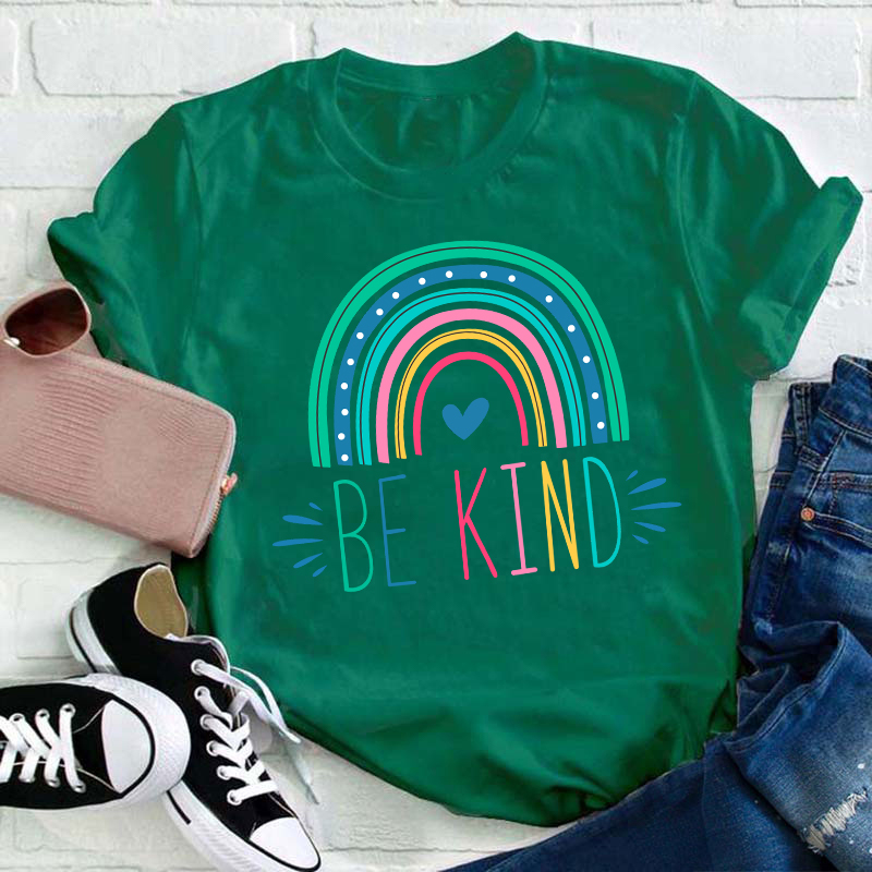 Rainbow Be Kind Teacher T-Shirt
