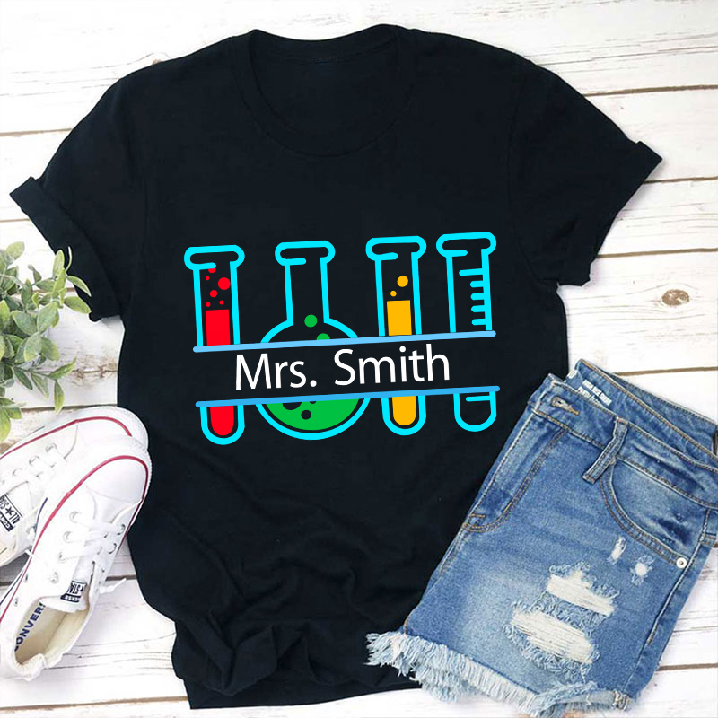 Personalized Name Chemical Teacher T-Shirt