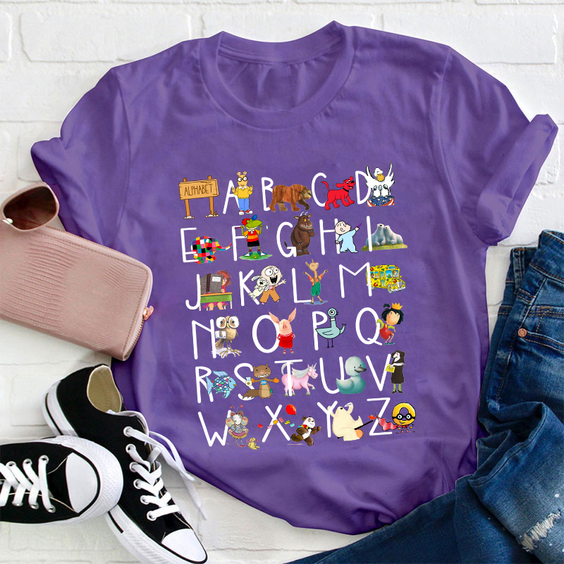 26 Alphabet Animals Teacher T-Shirt