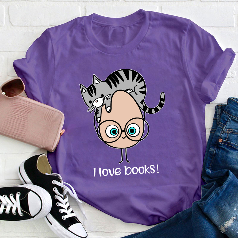 I Love Books Teacher T-Shirt