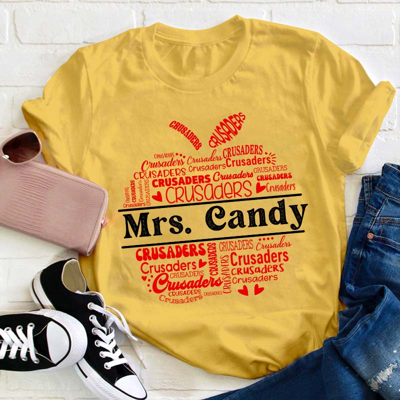 Personalized Name And School Mascot Teacher T-Shirt